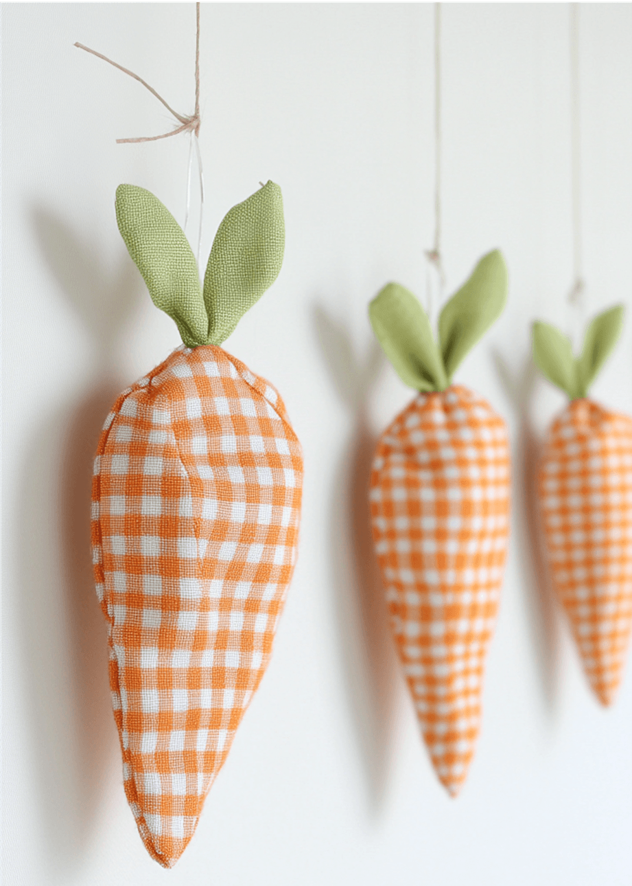 Handmade Fabric Carrots